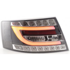 Zadní čirá světla Audi A6 C6 4F 04-08 LIGHT BAR LED, černá