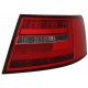Zadní světla Audi A6 C6 4F 04-08 LIGHT BAR LED, červená/krystal