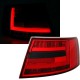 Zadní čirá optika Audi A6 C6 4F 04-08 LIGHT BAR LED, červená/kouřová