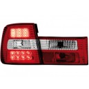 Zadní čirá světla BMW E34 Lim. 85-95 – LED, červená/krystal