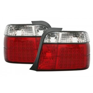 Čirá světla BMW E36 Compact 92-98 – LED, červená/krystal