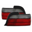 Zadní čirá světla BMW E36 Coupé + Cabrio 92-98 – červená/černá