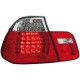 Zadní čirá světla BMW E46 Lim. 02-04 – LED, červená/krystal
