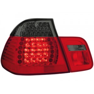 Čirá světla BMW E46 Lim. 02-04 – LED, červená/kouřová
