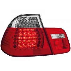 Čirá světla BMW E46 Lim. 98-01 – LED, červená/krystal