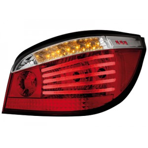 Čirá světla BMW E60 04-07 – LED, červená/krystal