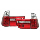 Čirá světla BMW X5 00-02 – červená/krystal