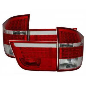 Čirá světla BMW X5 E70 07-10 – LED, červená/krystal