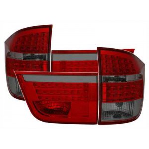 Zadní čirá světla BMW X5 E70 07-10 – LED, červená/kouřová