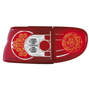 Zadní čirá světla Ford Escort MK7 93-00 – LED, červená/krystal