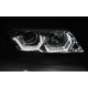 BMW E90/E91 přední světla, U-LED 3D, chrom, LED blinkr
