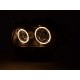 VW T4 (96-03) přední světla ANGEL EYES, chrom