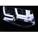 VW T5 Facelift (10-15) přední světla U LED DRL, černá