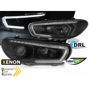 VW Scirocco 3 (08-14) přední světla TUBE LIGHTS XENON, černá
