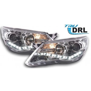 VW Tiguan (07-11) přední světla D-LITE DRL, chrom