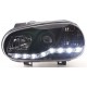 VW Golf 4 (97-03) přední světla D-LITE DRL, černá