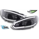 VW Golf 6 (08-12) přední světla TUBE LIGHTS DRL, černá