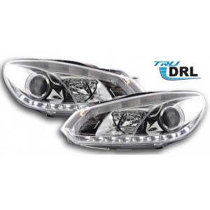 VW Golf 6 (08-12) přední světla D-LITE DRL, chrom