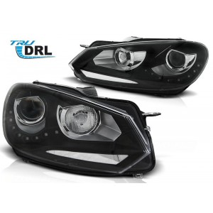 VW Golf 6 (08-12) přední světla DRL, černá