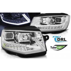 VW T6 (15-19) přední světla TUBE LIGHT DRL, chrom