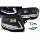 VW T6 (15-19) přední světla TUBE LIGHT DRL, černá