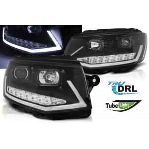 VW T6 (15-19) přední světla TUBE LIGHT DRL, černá