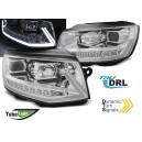 VW T6 (15-19) přední světla TUBE LIGHT DRL, chrom