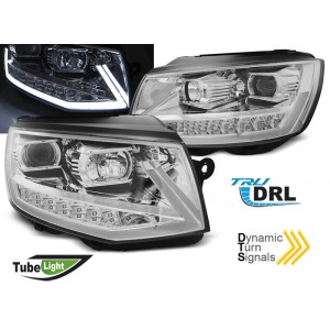 VW T6 (15-19) přední světla TUBE LIGHT DRL, chrom