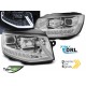 VW T6 (15-19) přední světla TUBE LIGHT DRL, chrom