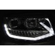 VW T6 (15-19) přední světla TUBE LIGHT DRL, chrom