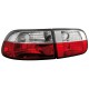 Zadní čirá světla Honda Civic 92-95 3dv. – červená/krystal