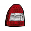 Zadní čirá světla Honda Civic 96-00 3dv. – LED, červená/krystal