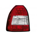 Zadní čirá světla Honda Civic 96-00 3dv. – LED, červená/krystal