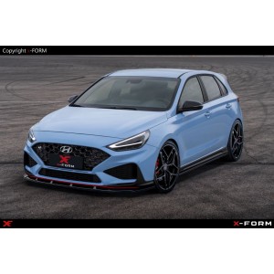 Hyundai i30 N (2020- ) přední tuning spoiler, ČERNÝ LESK