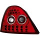 Zadní čirá světla Rover 200 95-00 – LED, červená/krystal