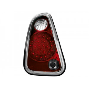 Zadní čirá světla Mini One / Cooper 01-06 LED, červená/krystal