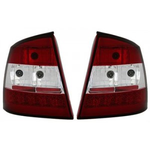 Zadní čirá světla Opel Astra G Lim./Hatch 98-04 – LED, červená/krystal