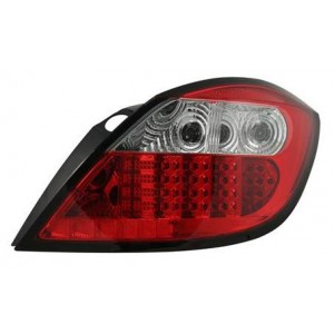 Čirá světla Opel Astra H 04-07 5dv. – LED, červená/krystal