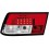 Čirá světla Opel Calibra 90-98 – LED, červená/krystal