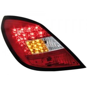 Zadní čirá světla Opel Corsa D 06-08 5dv. - LED, červená/krystal