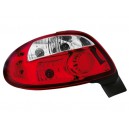 Čirá světla Peugeot 206 98-09 – červená/krystal