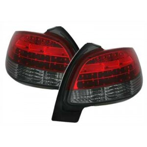 Čirá světla Peugeot 206 98-09 – LED, červená/kouřová