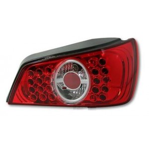 Čirá světla Peugeot 306 92-96 – LED, červená/krystal