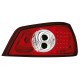 Čirá světla Peugeot 306 92-96 – LED, červená/krystal