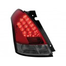 Čirá světla Suzuki Swift 05-09 – LED, červená/kouřová
