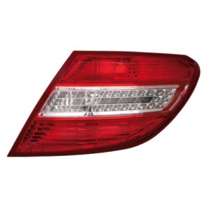 Zadní čirá světla Mercedes Benz W204 04-10 C-tř. - LED, červená/krystal