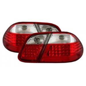 Zadní čirá světla Mercedes Benz CLK C208 97-02 – LED, červená/krystal