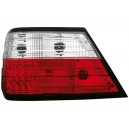 Čirá světla Mercedes Benz W124 84-93 E-tř. - LED, červená/krystal