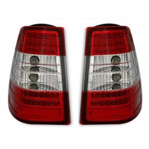 Čirá světla Mercedes Benz E W124 85-96 Combi – LED, červená/krystal