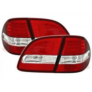 Zadní světla Mercedes Benz W211 T-Model 06-09 – LED, červená/krystal